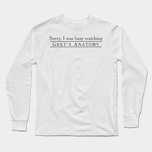 Watching Grey’s Anatomy Long Sleeve T-Shirt